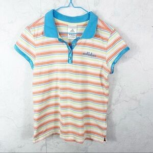 [Adidas] Girls Striped Polo Shirt